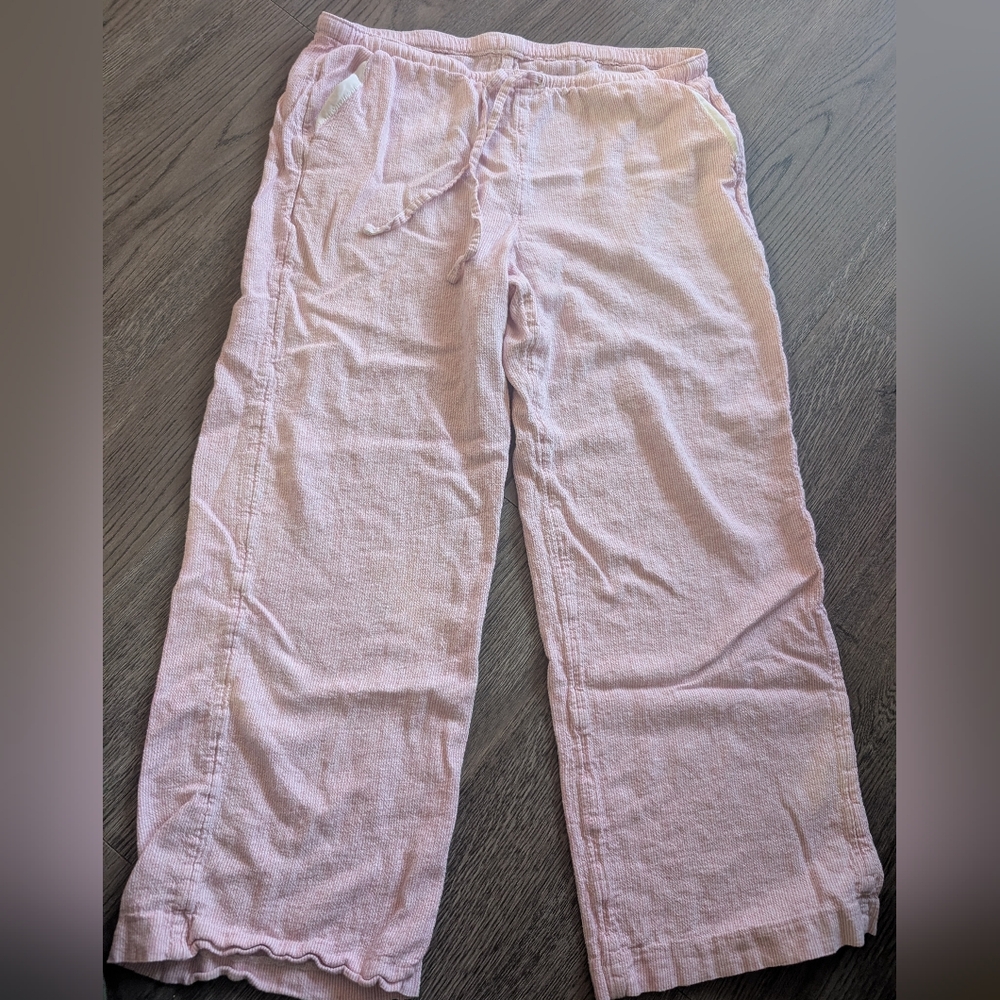 Hollister Striped Red White Drawstring Lounge Pants